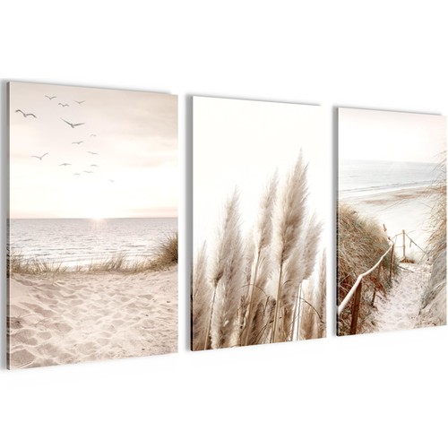 Wandbilder set boho strand - set,